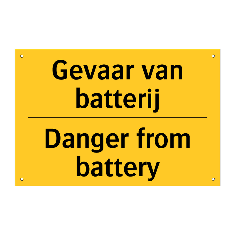Gevaar van batterij - Danger from battery