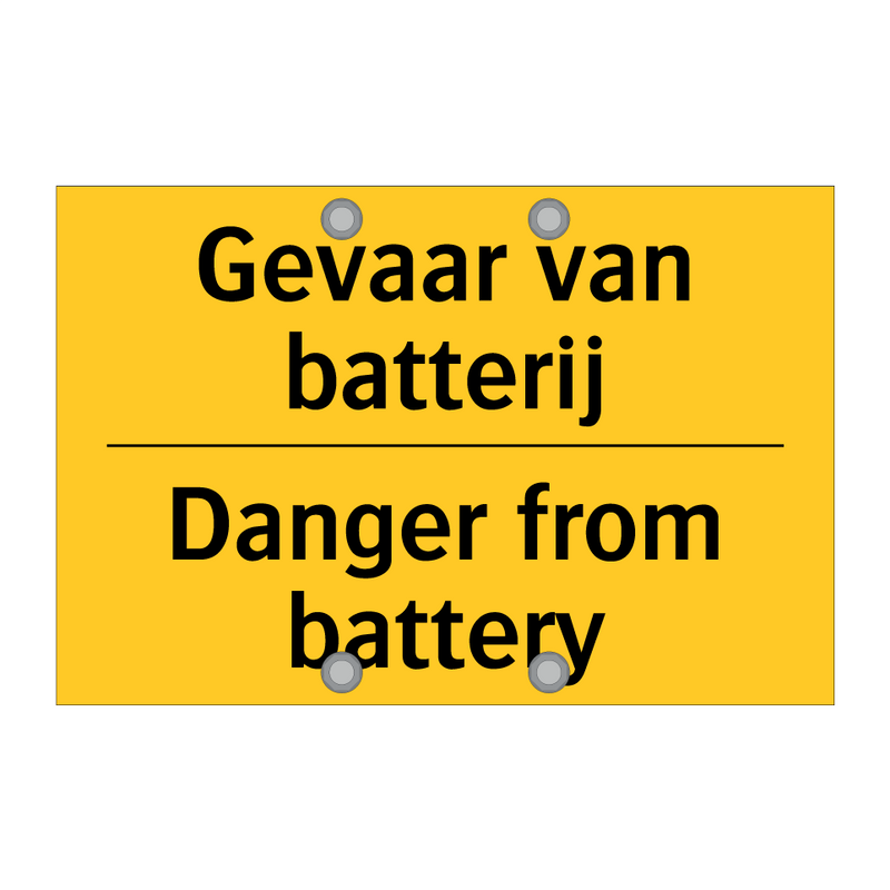 Gevaar van batterij - Danger from battery