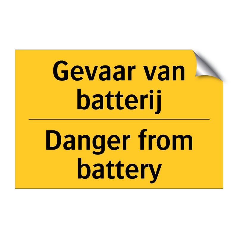 Gevaar van batterij - Danger from battery