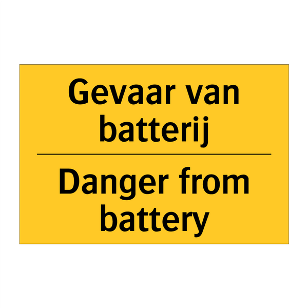 Gevaar van batterij - Danger from battery