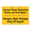 Gevaar Hoge Spanning Risico op Overlijden - Danger High Voltage Risk Of Death