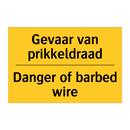 Gevaar van prikkeldraad - Danger of barbed wire
