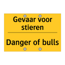 Gevaar voor stieren - Danger of bulls