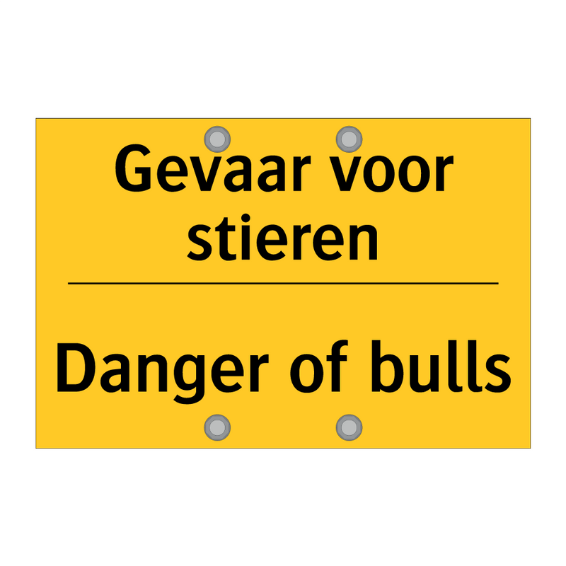 Gevaar voor stieren - Danger of bulls