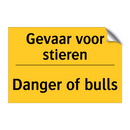 Gevaar voor stieren - Danger of bulls
