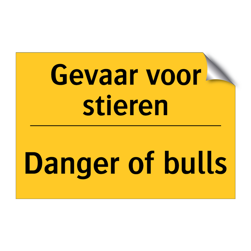 Gevaar voor stieren - Danger of bulls