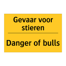 Gevaar voor stieren - Danger of bulls