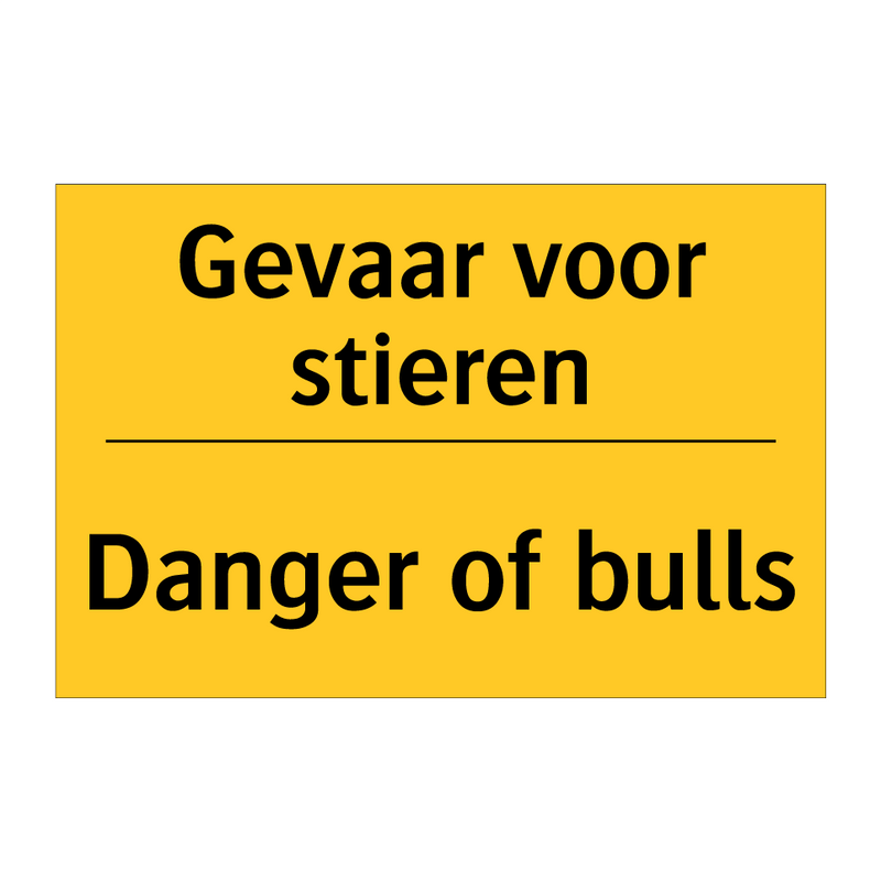 Gevaar voor stieren - Danger of bulls