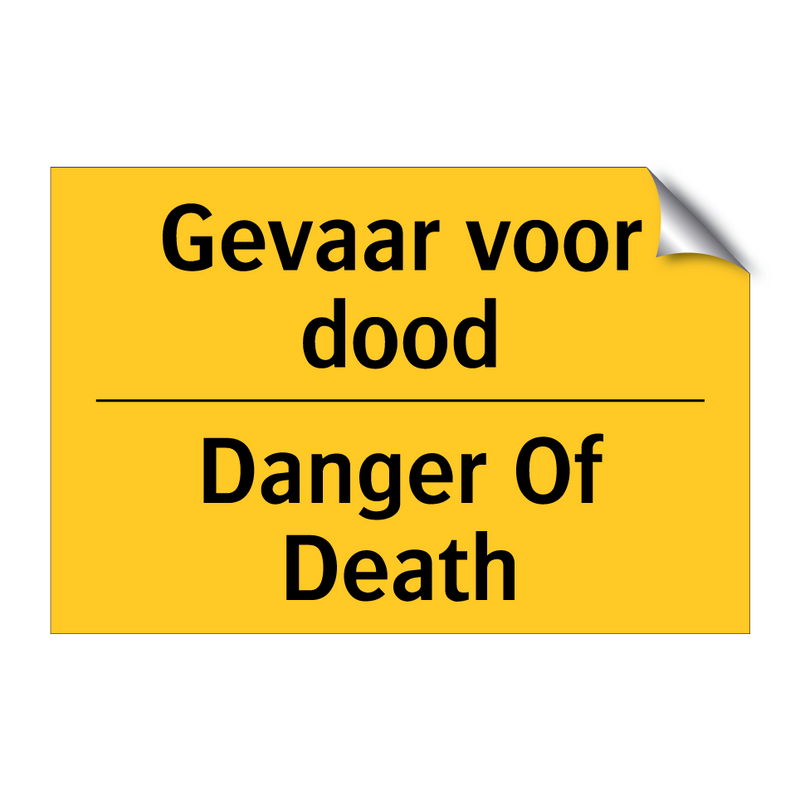 Gevaar voor dood - Danger Of Death