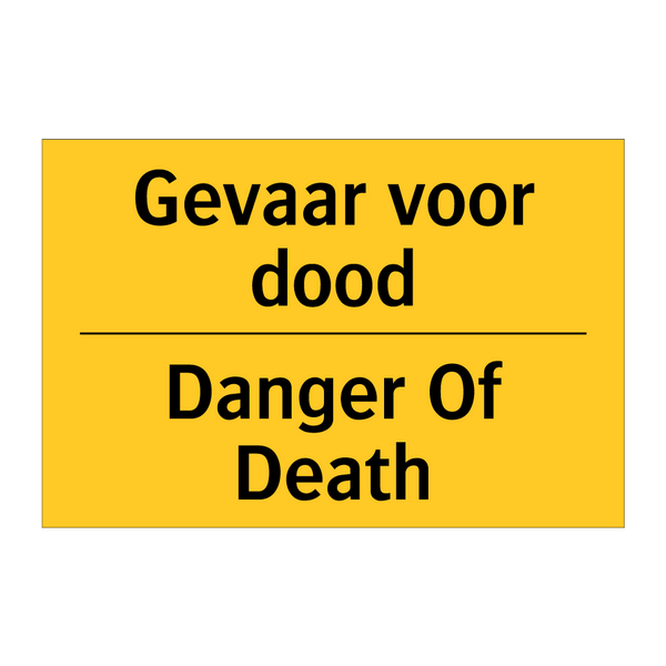 Gevaar voor dood - Danger Of Death