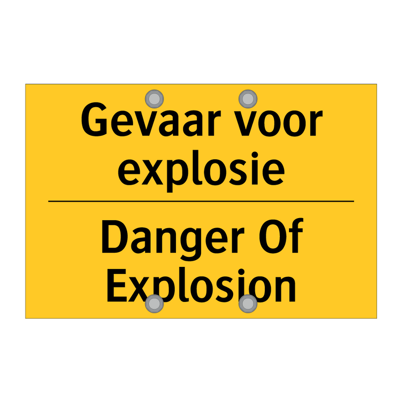 Gevaar voor explosie - Danger Of Explosion