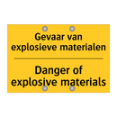 Gevaar van explosieve materialen - Danger of explosive materials