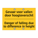 Gevaar voor vallen door hoogteverschil - Danger of falling due to difference in height