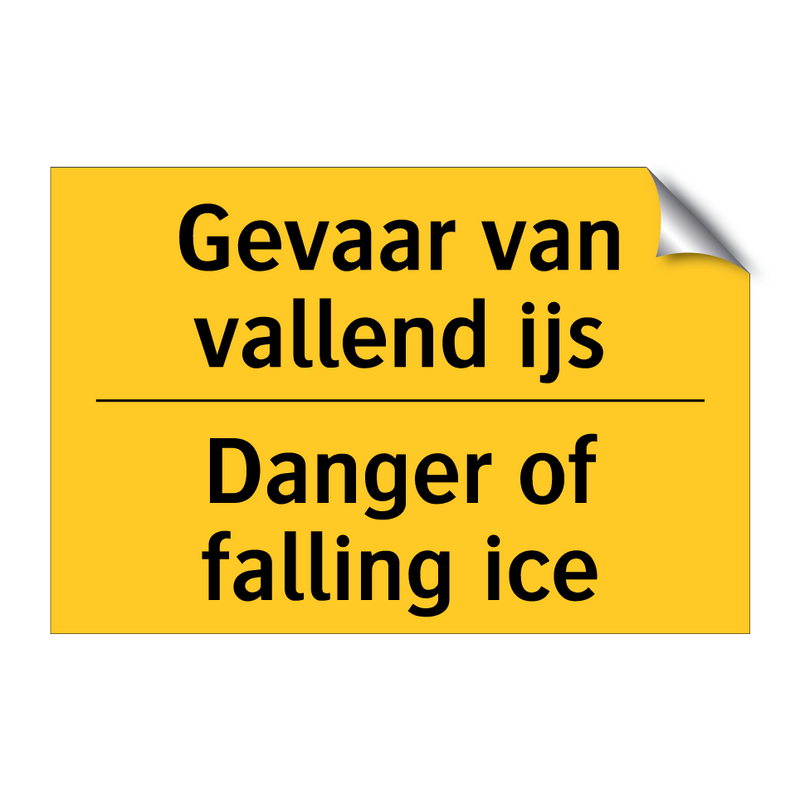 Gevaar van vallend ijs - Danger of falling ice