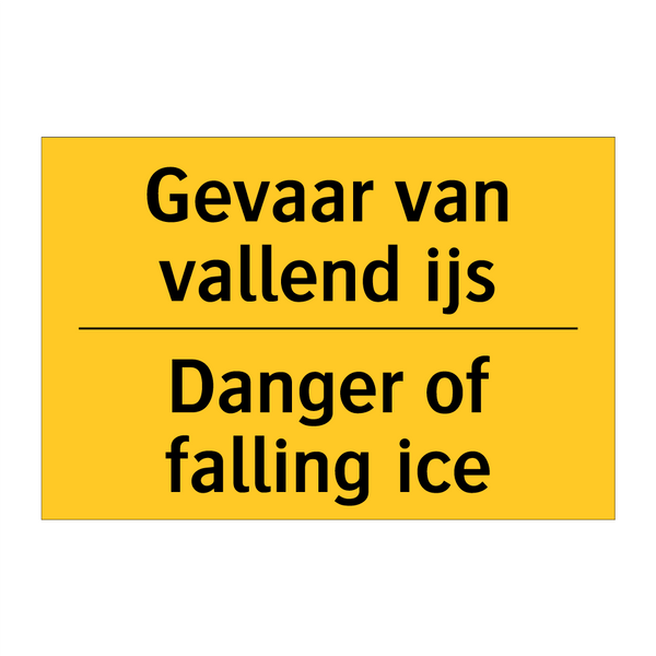 Gevaar van vallend ijs - Danger of falling ice