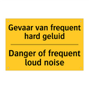 Gevaar van frequent hard geluid - Danger of frequent loud noise