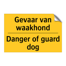 Gevaar van waakhond - Danger of guard dog