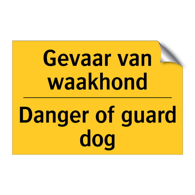 Gevaar van waakhond - Danger of guard dog