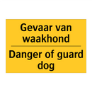 Gevaar van waakhond - Danger of guard dog
