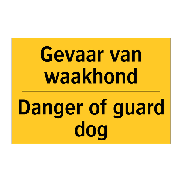 Gevaar van waakhond - Danger of guard dog