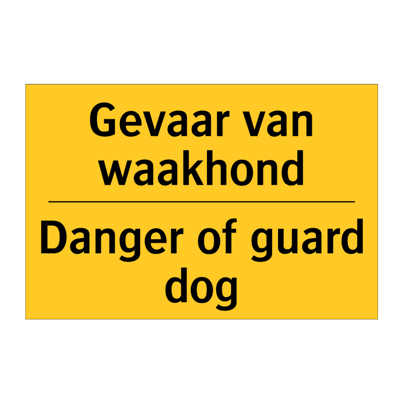 Gevaar van waakhond - Danger of guard dog