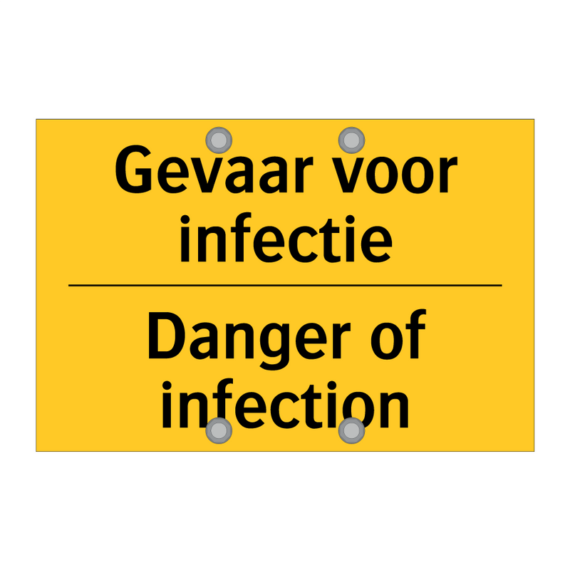 Gevaar voor infectie - Danger of infection
