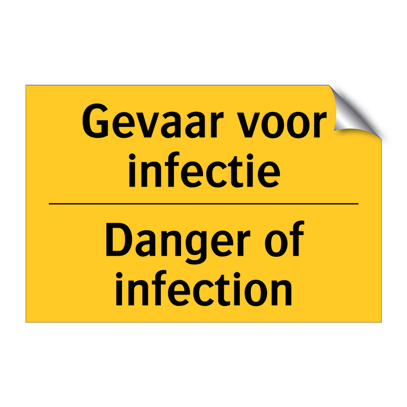 Gevaar voor infectie - Danger of infection