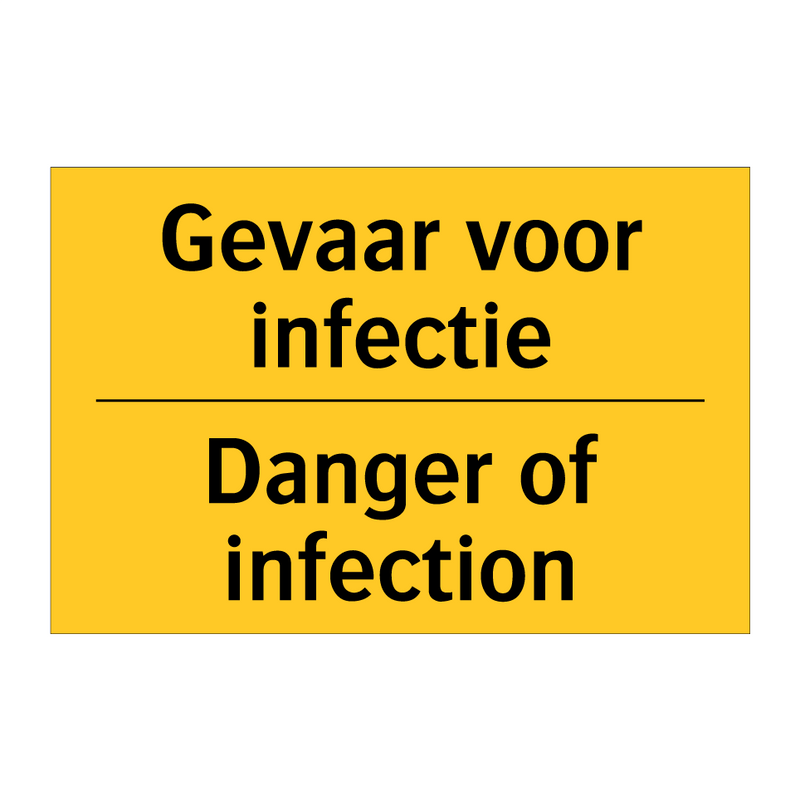 Gevaar voor infectie - Danger of infection