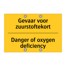 Gevaar voor zuurstoftekort - Danger of oxygen deficiency