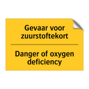 Gevaar voor zuurstoftekort - Danger of oxygen deficiency