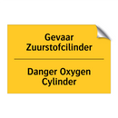 Gevaar Zuurstofcilinder - Danger Oxygen Cylinder