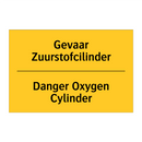 Gevaar Zuurstofcilinder - Danger Oxygen Cylinder