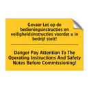 Gevaar Let op de bedieningsinstructies /.../ - Danger Pay Attention To The Operating /.../