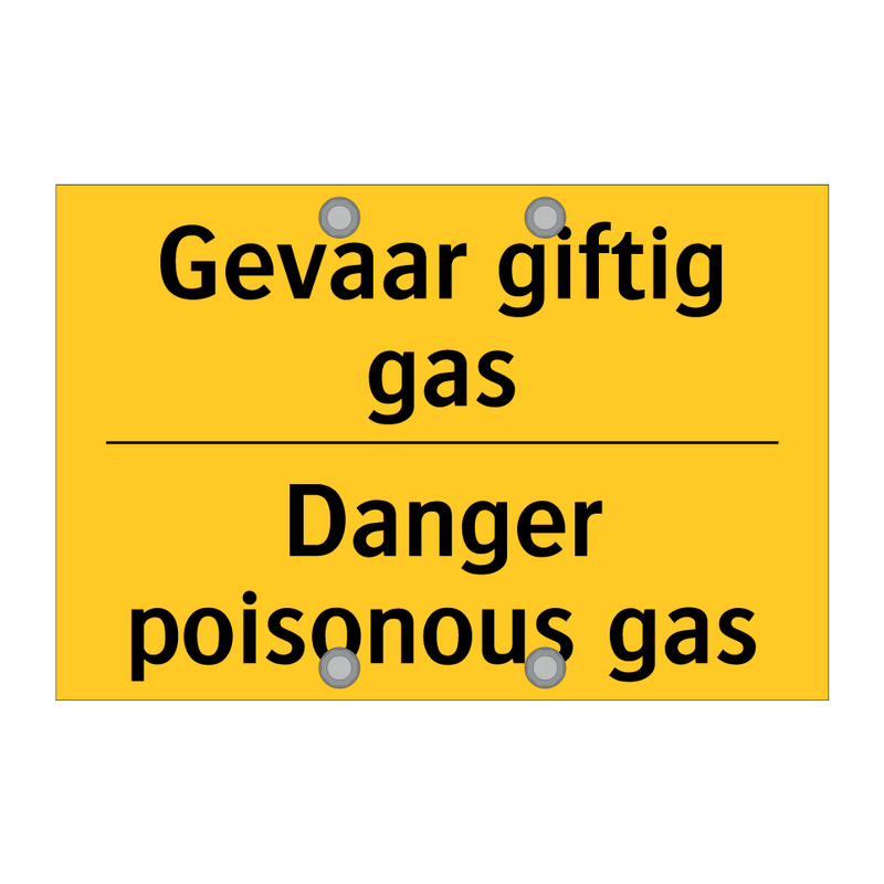 Gevaar giftig gas - Danger poisonous gas