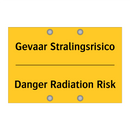 Gevaar Stralingsrisico - Danger Radiation Risk