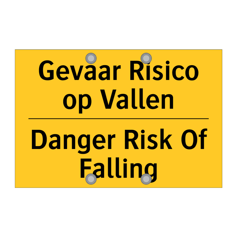 Gevaar Risico op Vallen - Danger Risk Of Falling