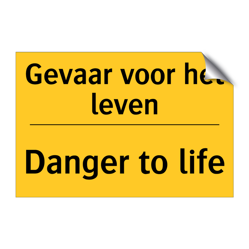 Gevaar voor het leven - Danger to life