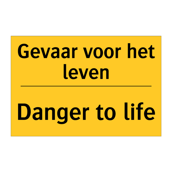 Gevaar voor het leven - Danger to life