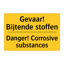Gevaar! Bijtende stoffen - Danger! Corrosive substances
