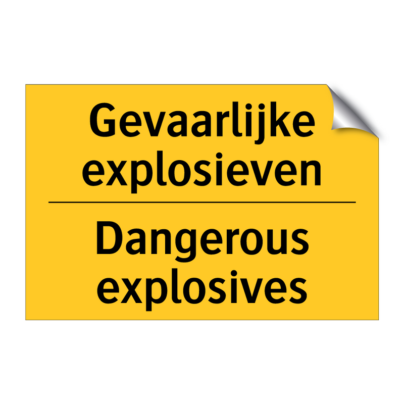 Gevaarlijke explosieven - Dangerous explosives