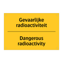 Gevaarlijke radioactiviteit - Dangerous radioactivity