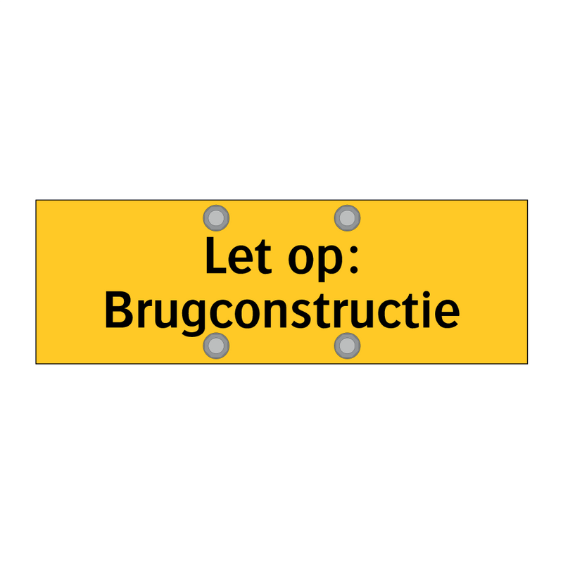 Let op: Brugconstructie