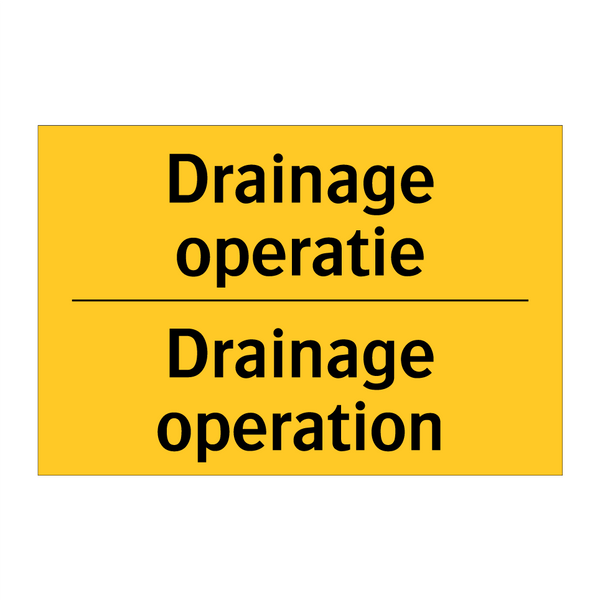 Drainage operatie - Drainage operation