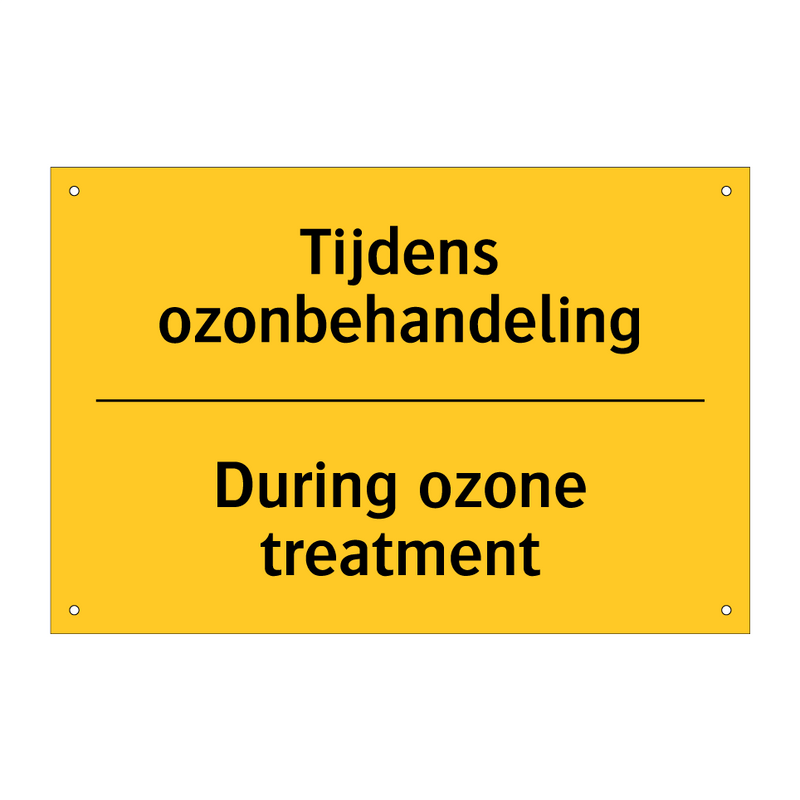Tijdens ozonbehandeling - During ozone treatment