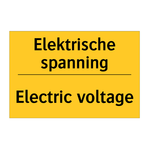 Elektrische spanning - Electric voltage