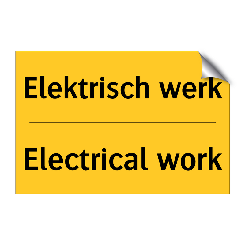 Elektrisch werk - Electrical work
