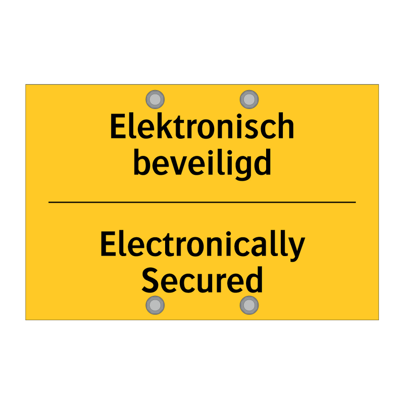 Elektronisch beveiligd - Electronically Secured