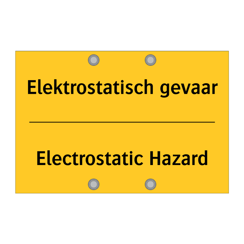 Elektrostatisch gevaar - Electrostatic Hazard