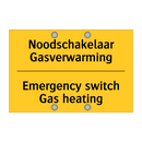 Noodschakelaar Gasverwarming - Emergency switch Gas heating