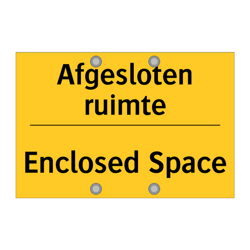 Afgesloten ruimte - Enclosed Space
